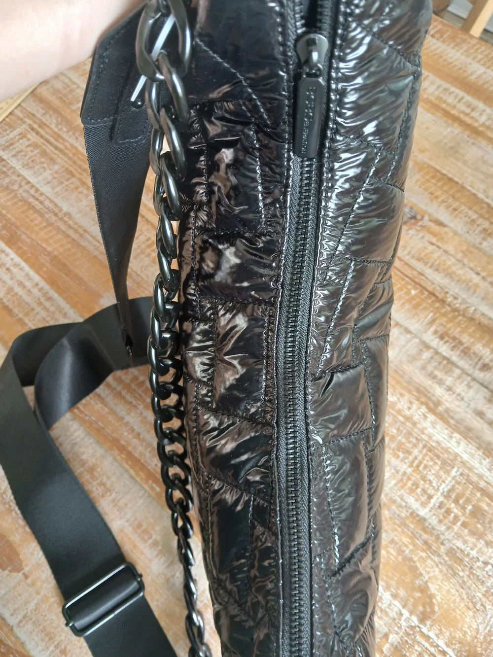BCBGeneration Quilted Puffer Shoulder Bag - Black